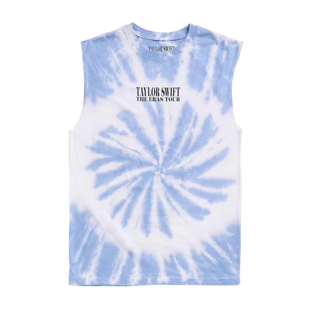 Eras Tour Official Merch Medium Blue Tie Dye Tank Top Taylor Swift Merchandise